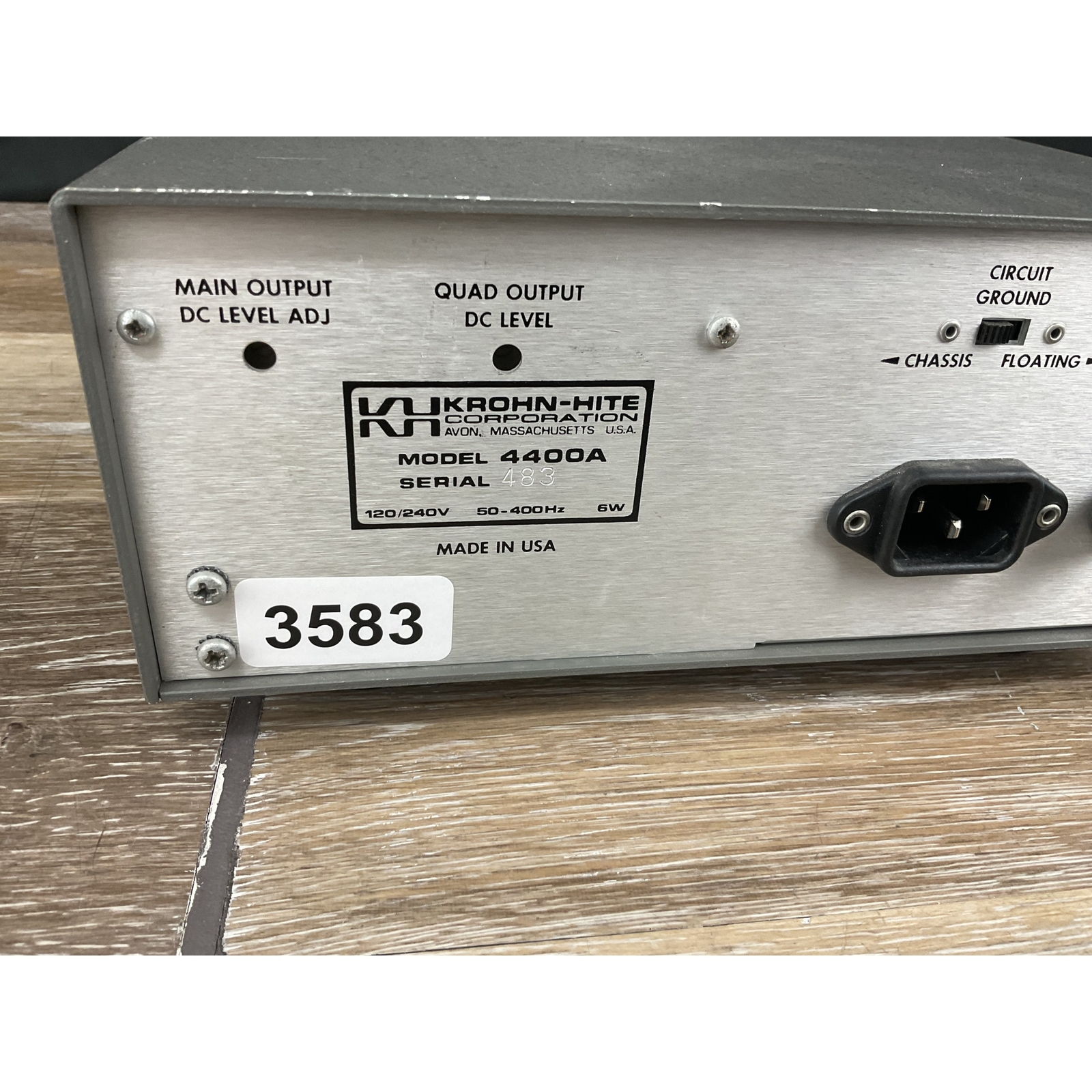 Krohn-Hite 4400A Low Distortion Oscilator Precision Audio Tester FREE SHIPPING