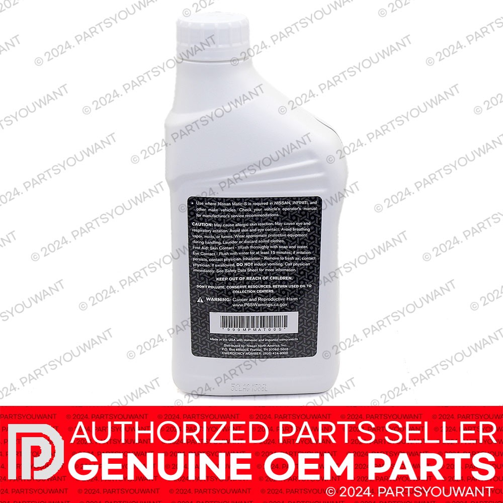 5 PACK GENUINE Nissan OEM Matic-S ATF Automatic Transmission Fluid 999MP-MAT00S