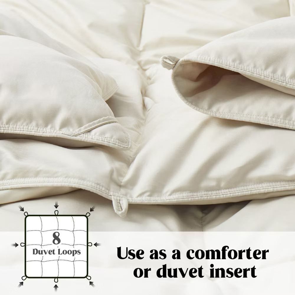 Peace Nest Medium Weight White Goose Down Comforter - Ultra Soft Noiseless