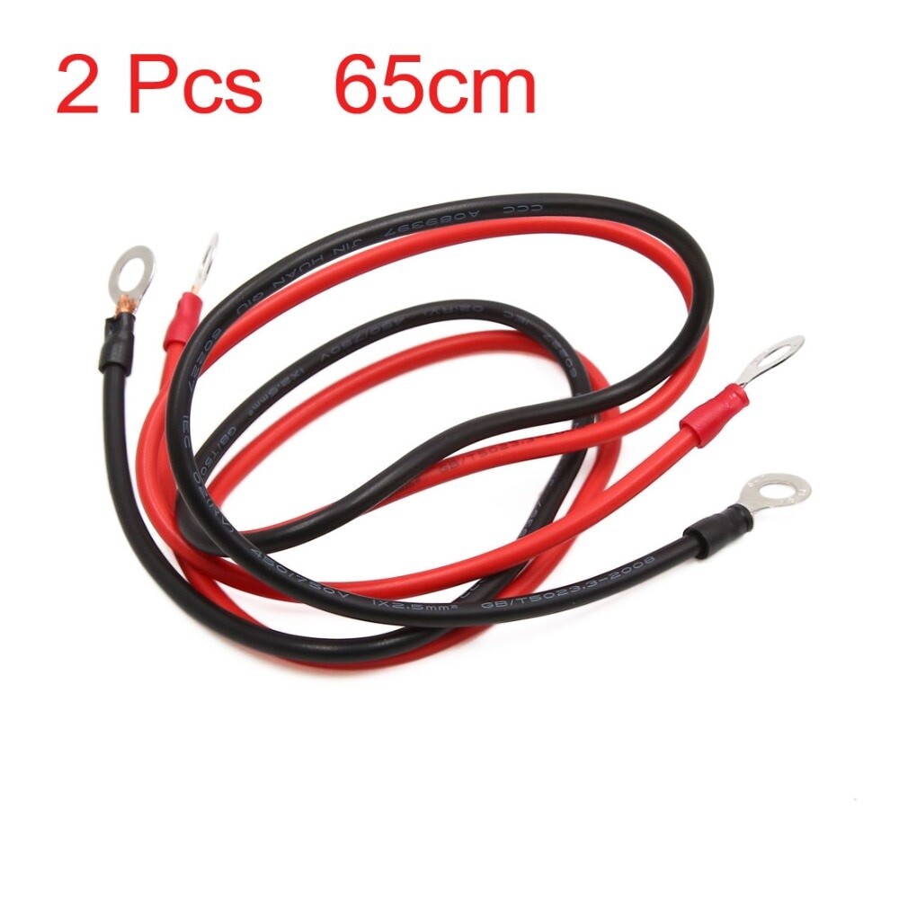 uxcell 2pcs 65cm Length Battery Inverter Wire Power Transfer Cable
