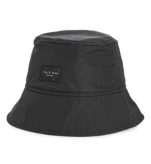 Rag & Bone Black Addison Bucket Hat sz M/L Women's Summer Lightweight Breathable