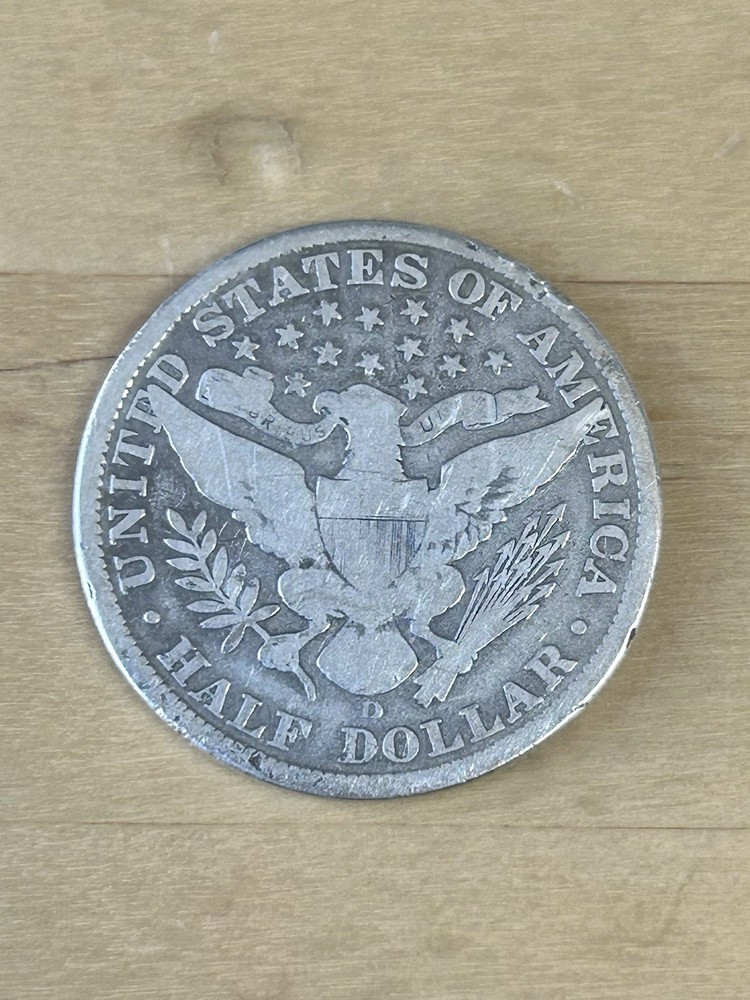 1908-D 50C Barber Half Dollar