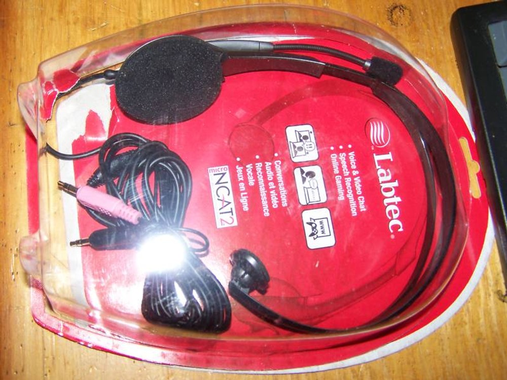 lab tec headset boom microphone mono 331 skype computer