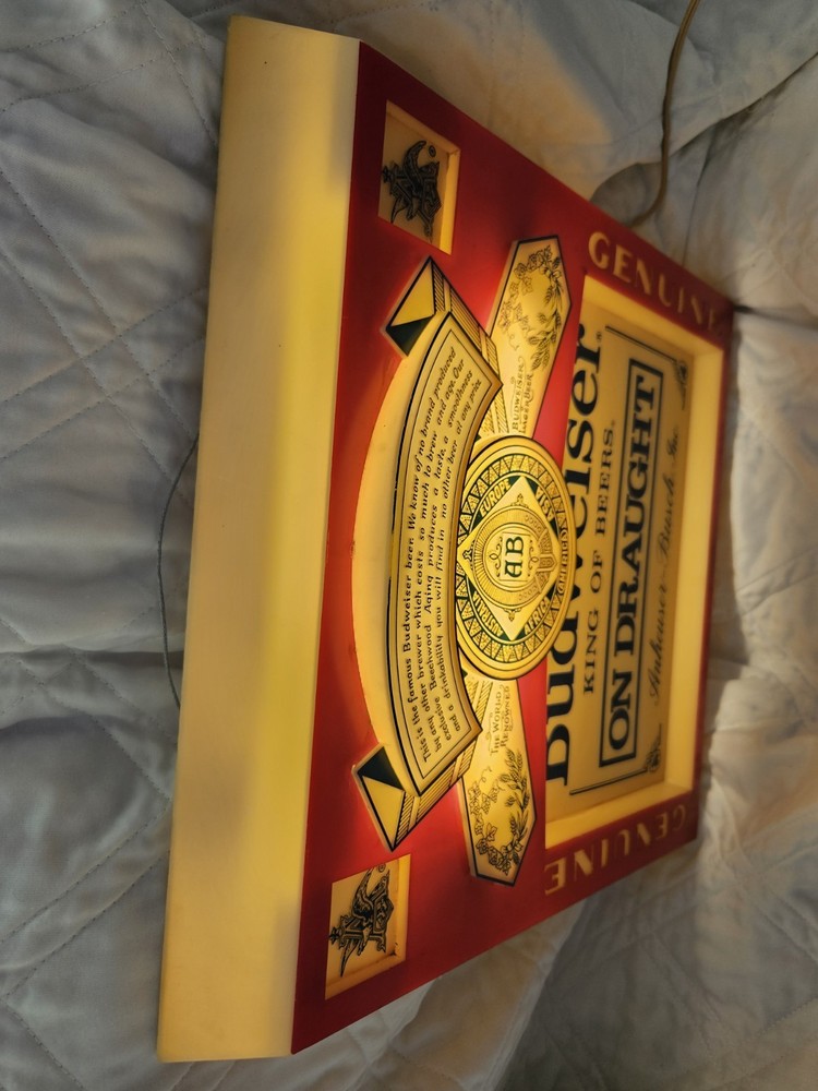 Budweiser On Draught Lighted Sign