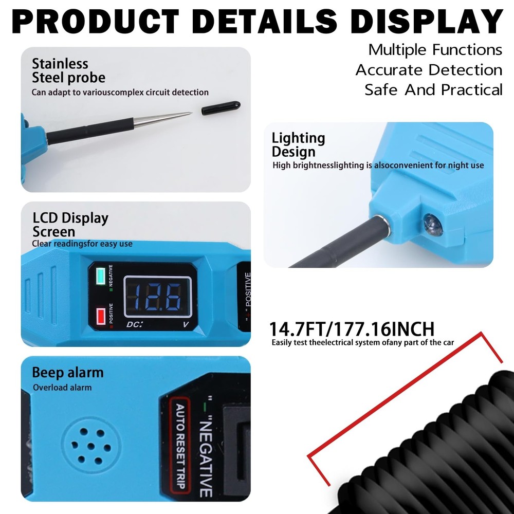 Lqito Multifunctional Car Circuit Tester Component Activation Electrical Test...