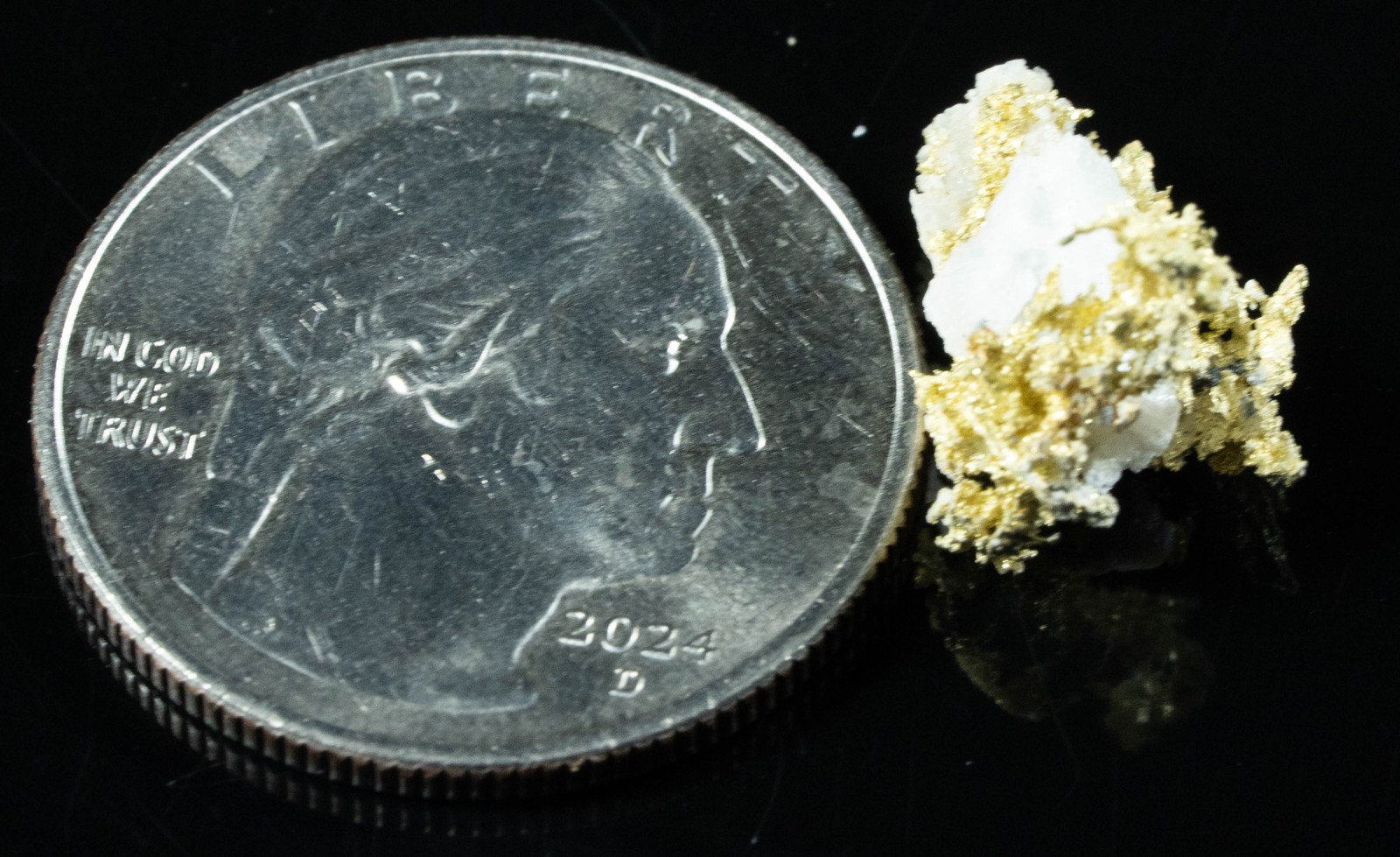 #OM-166 Crystalline Gold Nugget Specimen 1.11 Grams Oriental Mine Sierra County