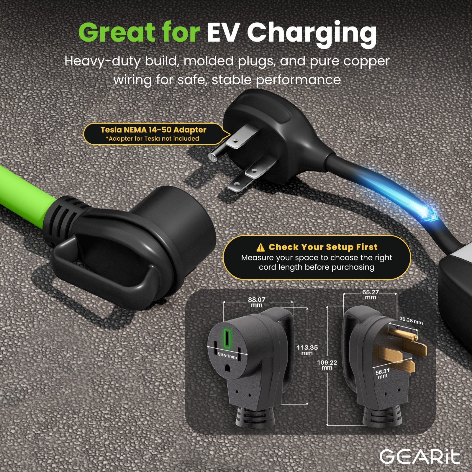 50 Amp 50 Foot RV/EV Extension Cord NEMA 14-50P/R Heavy Duty Extension Opened Bx