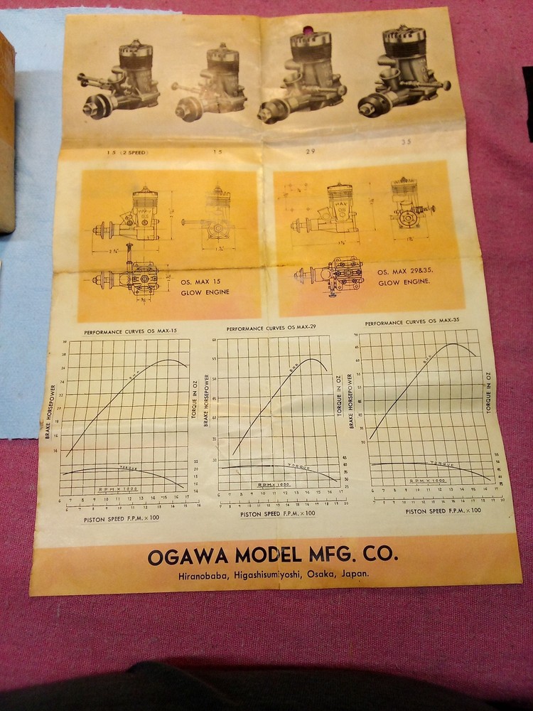 O.S. Max 35 Airplane Engine With Box & Instructions