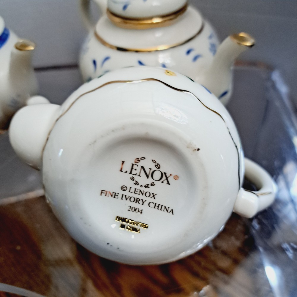 Lenox Mini 3'' Teapots 6 Assorted Styles Porcelain