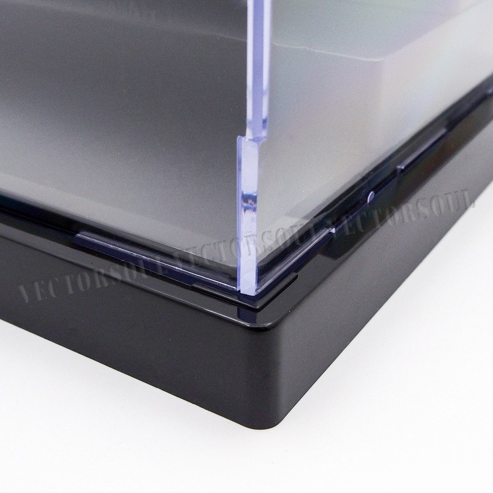 US 8.8"L Acrylic Display Box 3 Steps Plastic Base Case Self-Install Dustproof UV