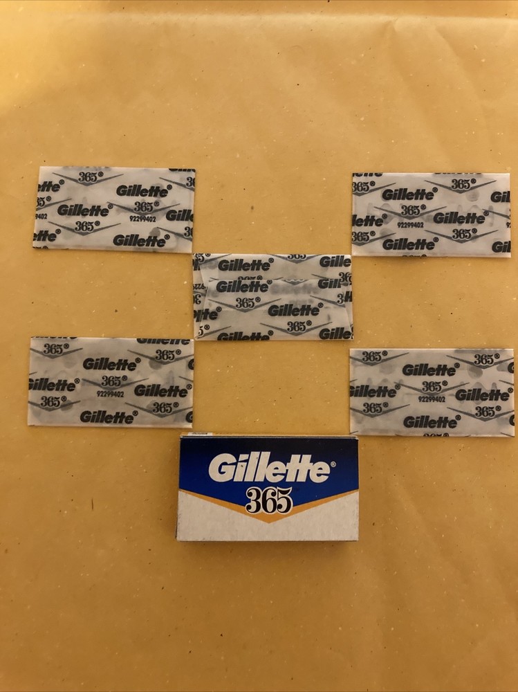 5 Double Edge Razor Blades, Gillette 365