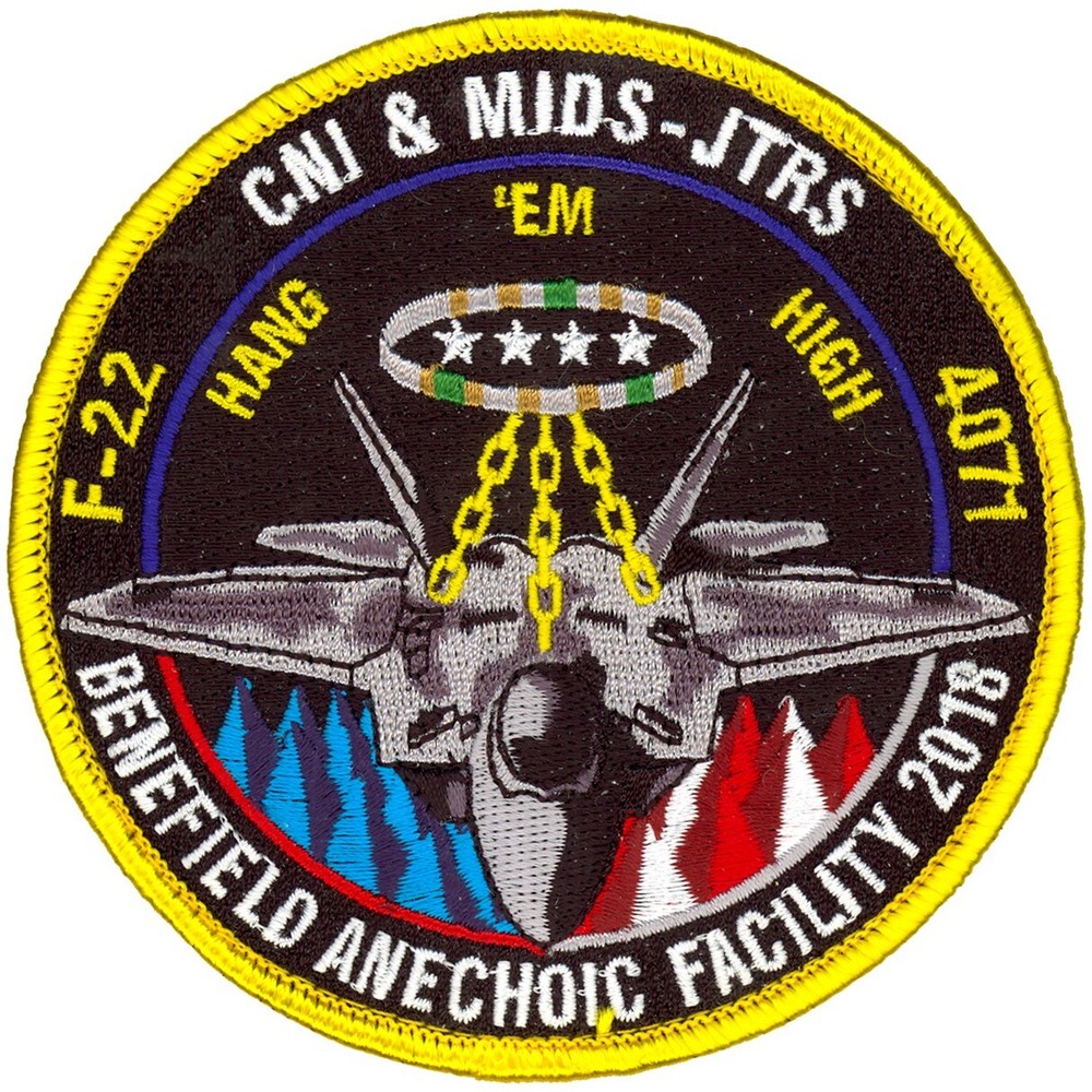 USAF 411th FLIGHT TEST SQUADRON – F-22 – BENEFIELD ANECHOIC FACILITY 2018 PATCH