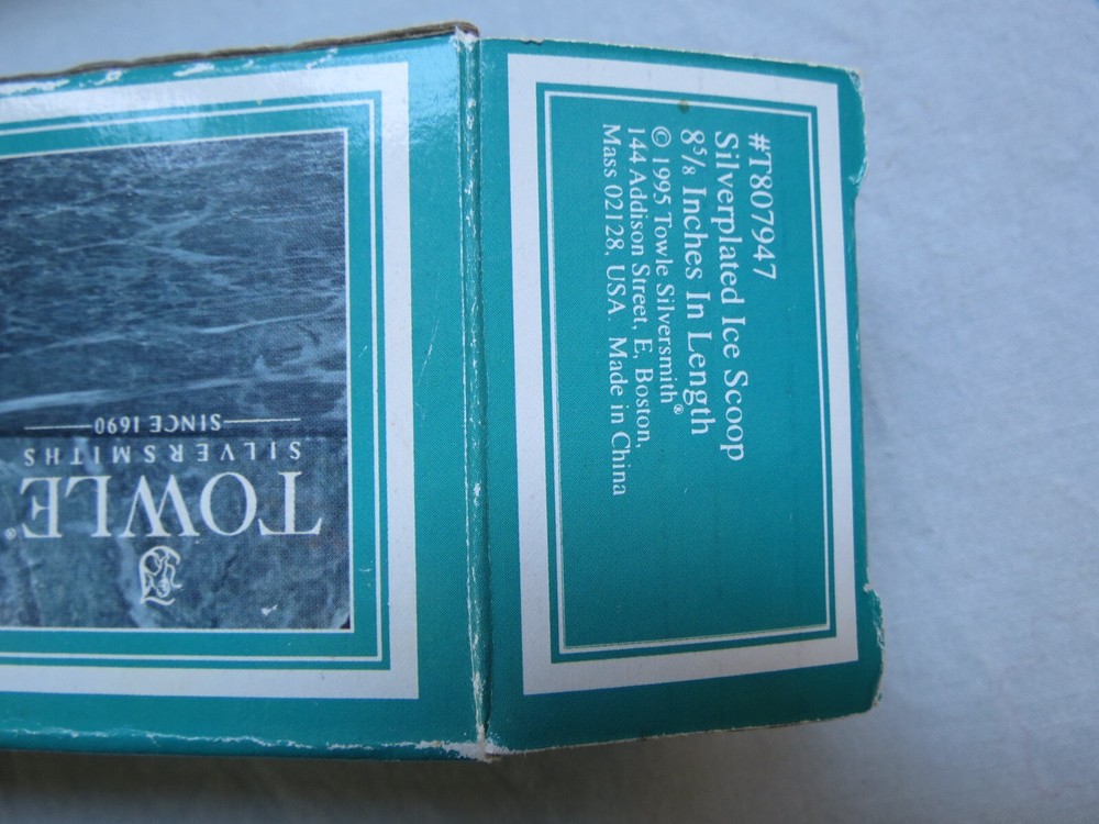 Towle Silverplate Ice Cube Scoop - Monogram "D"