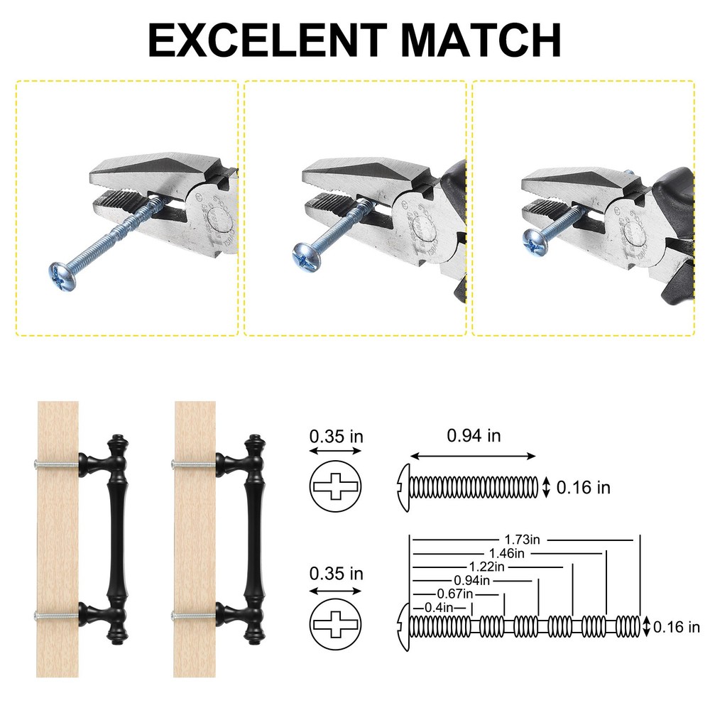 6Pack Kitchen Cabinet Handles, Drawer Pulls Champagne Copper