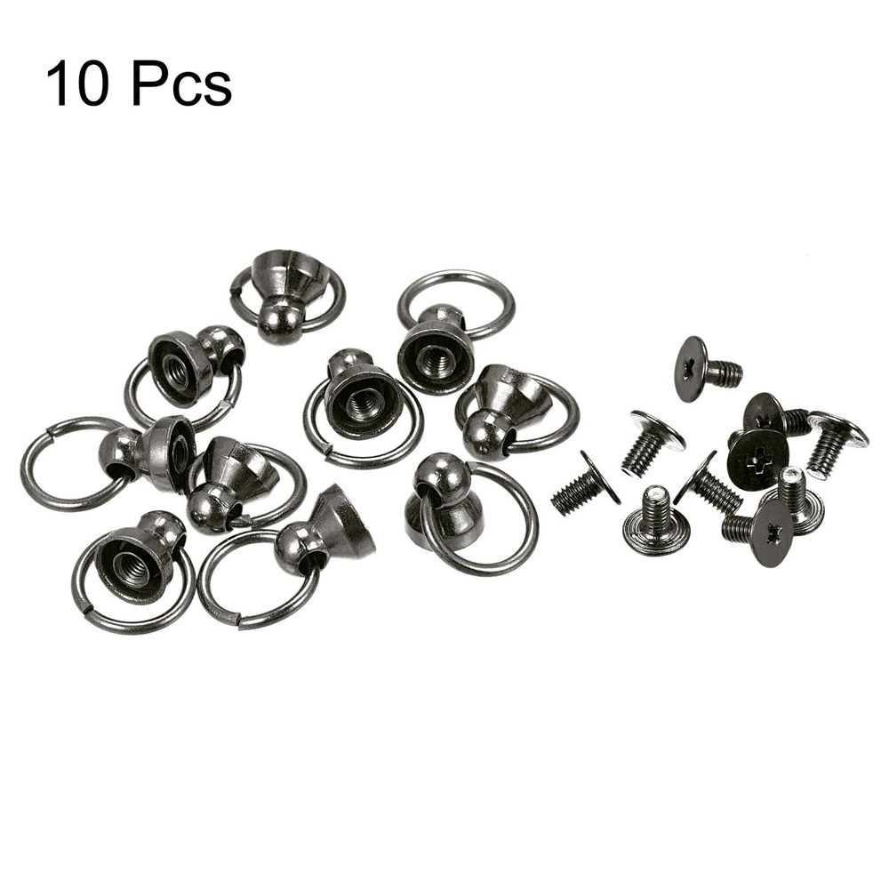0.43" Toroidal Joint Button Pin Rivets Screw Bow Grey 10pcs