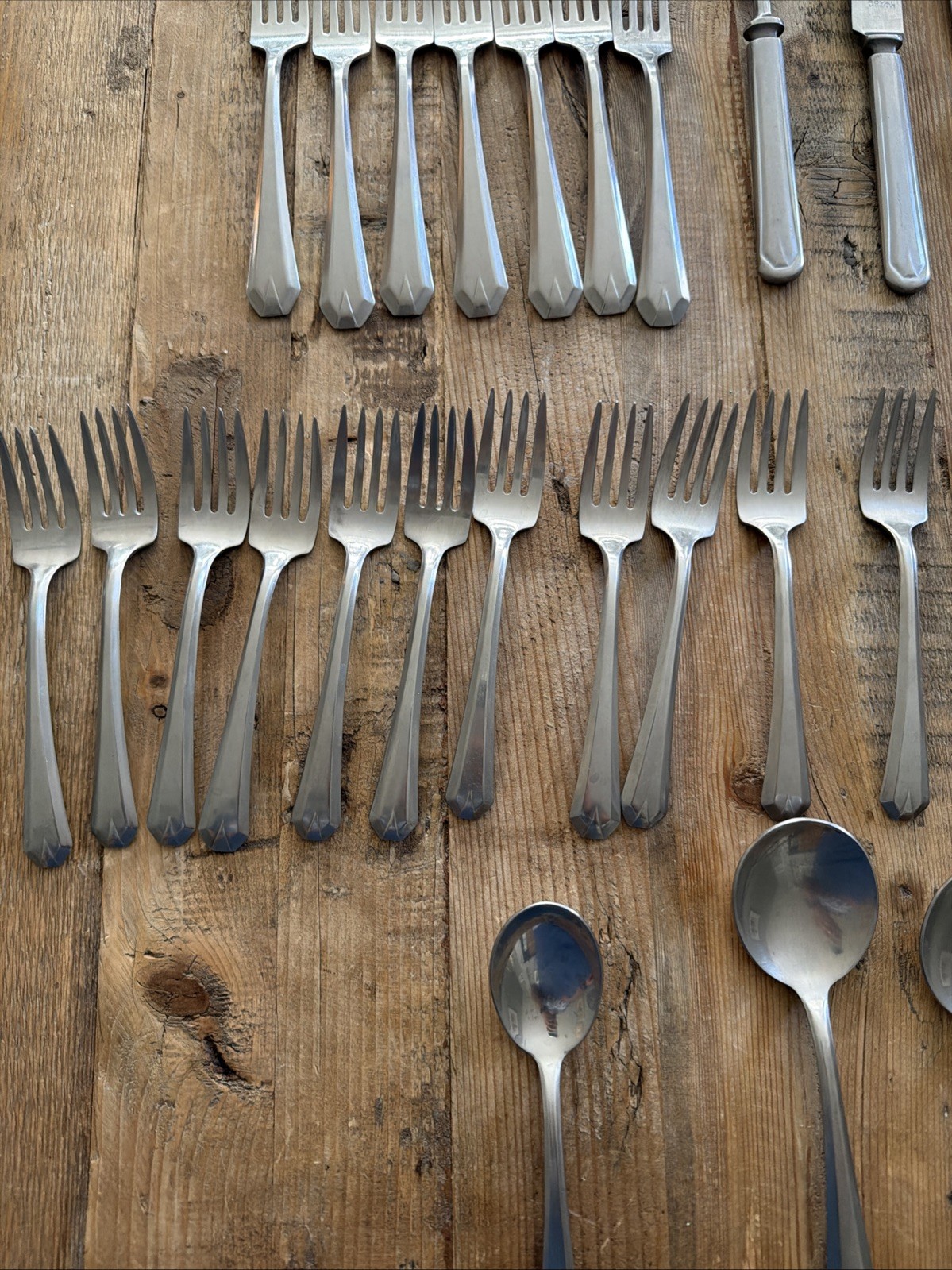 61 Pieces Royal Stainless STREAMLINE Allegheny Metal SS Flatware