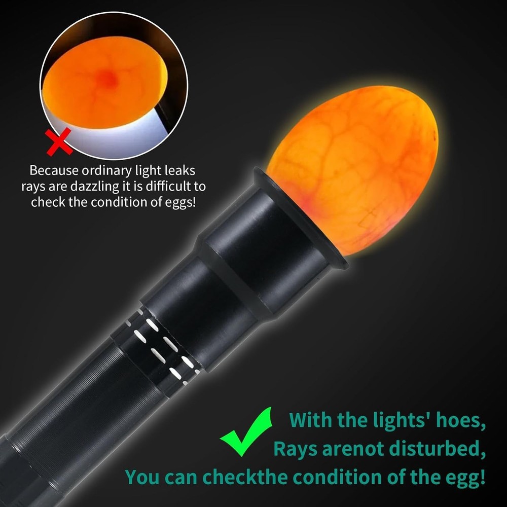 Shock-Proof Lightweight Egg Candler - Perfect for Observing Embryo Development