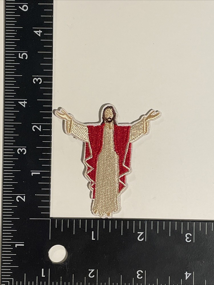 Jesus Rising Embroidered Iron On Patch New