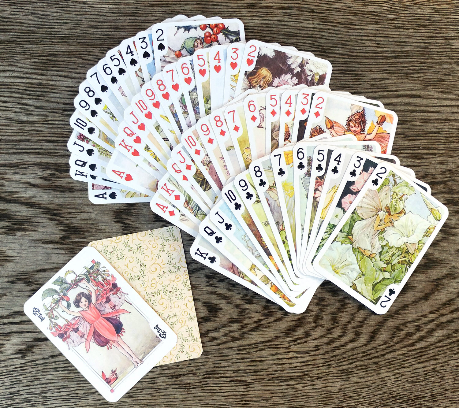 Playing Cards (Poker Deck 54Card) FAIRY Little by Cicely Barker Vintage 652-007