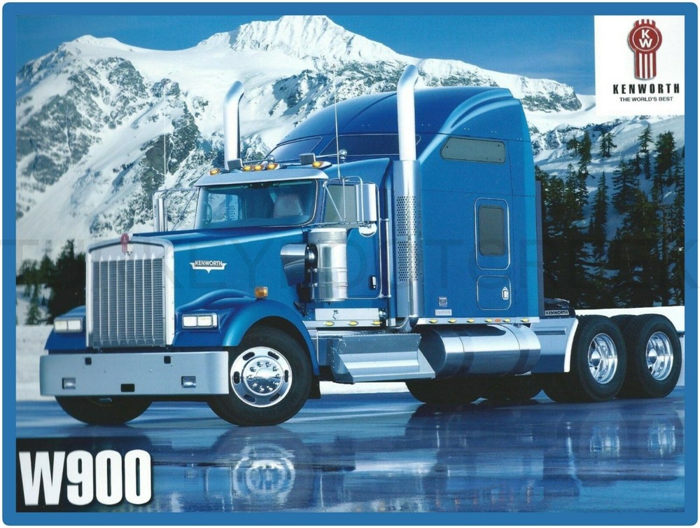 Kenworth W900 9" x 12" Metal Sign