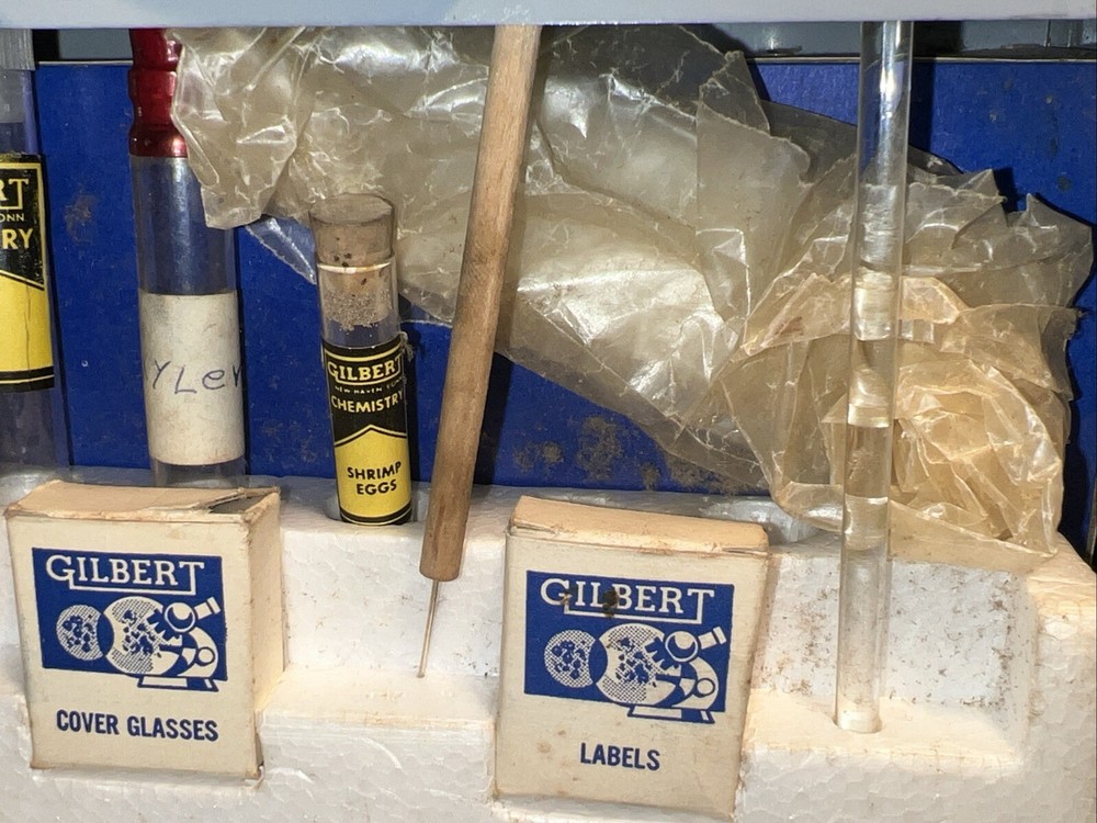 Gilbert Microscope & Lab Set #13024 Almost Complete See Pictures!