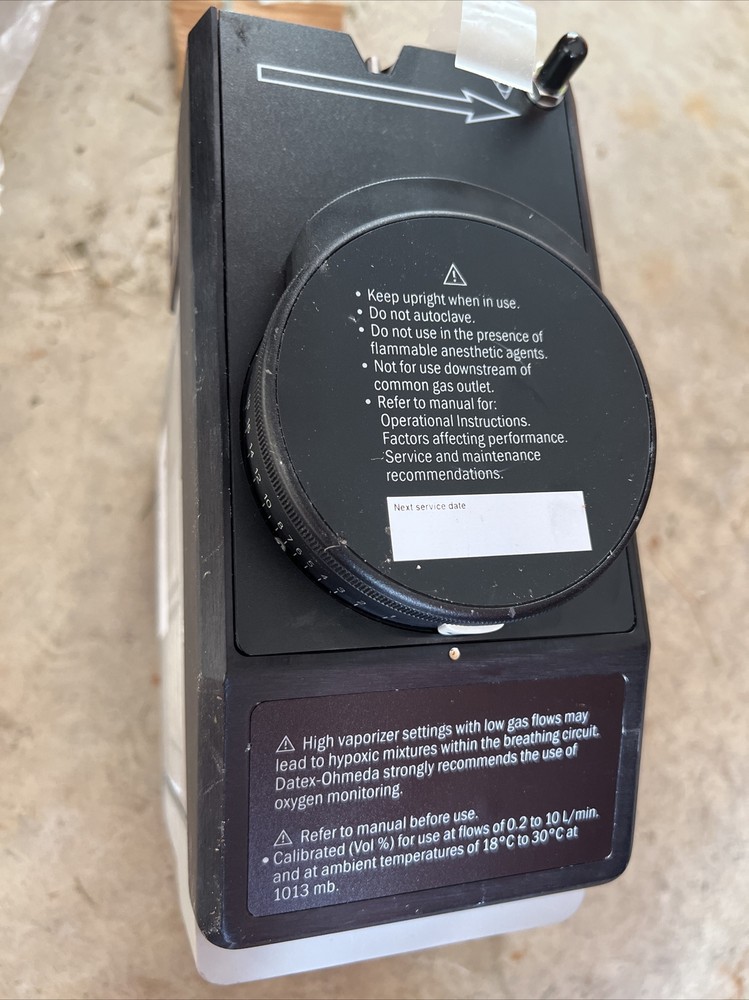 DATEX OHMEDA TEC 6 DESFLURANE ANESTHESIA VAPORIZER