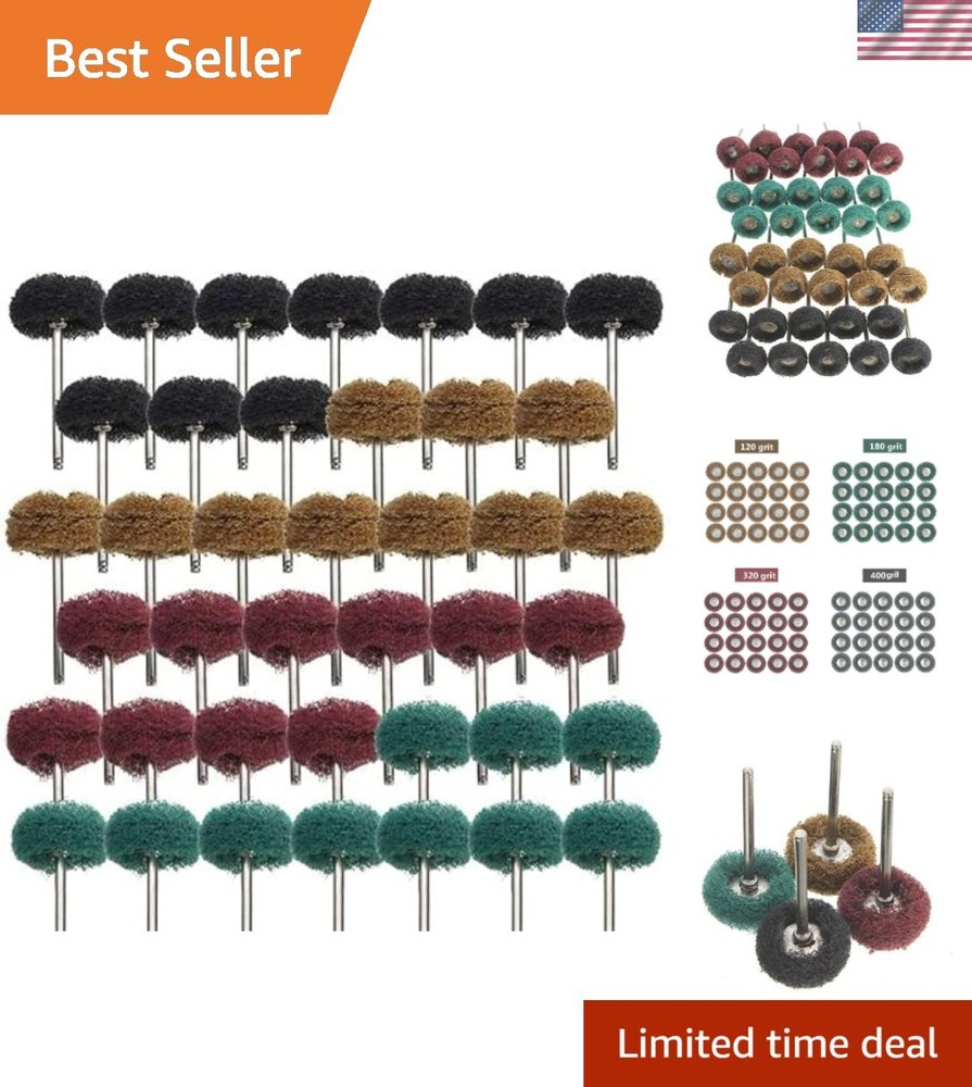 1" Diameter 40 Pack Aluminum Oxide Buffing Wheels for Rotary Tool Precision Work