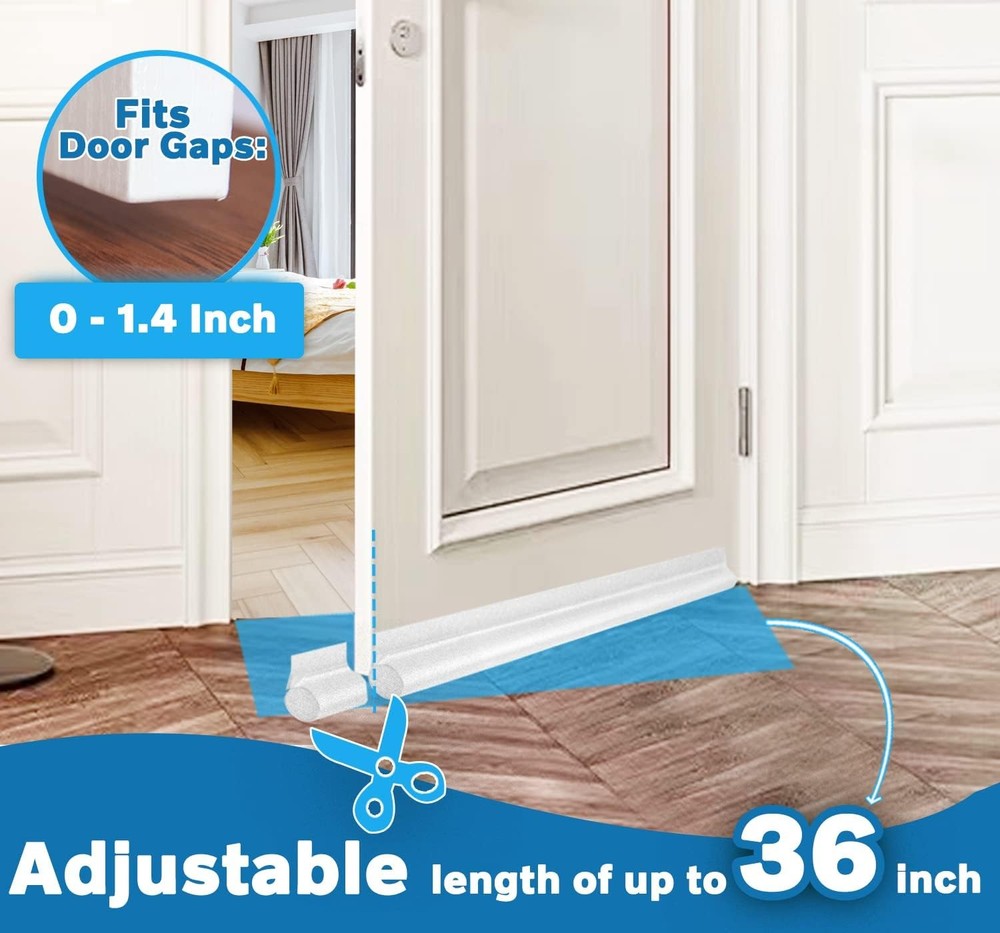 MAXTID Under Door Draft Stoppers 36 Inch White Blocker Draft...