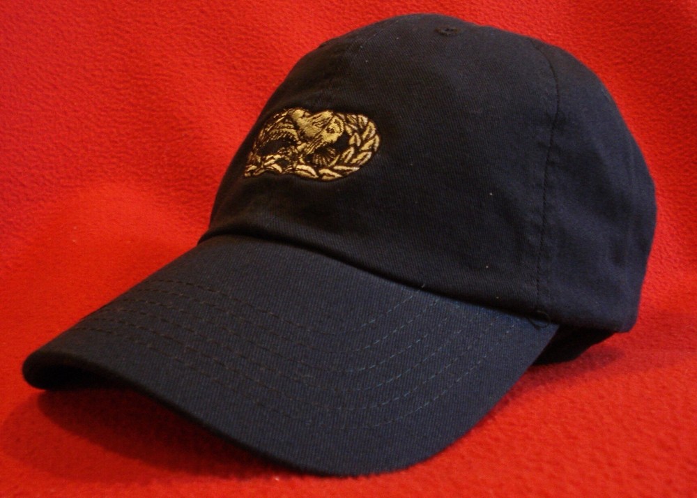 USAF Basic Maintenance / Munitions Silver Badge ball cap low-profile BLUE  hat