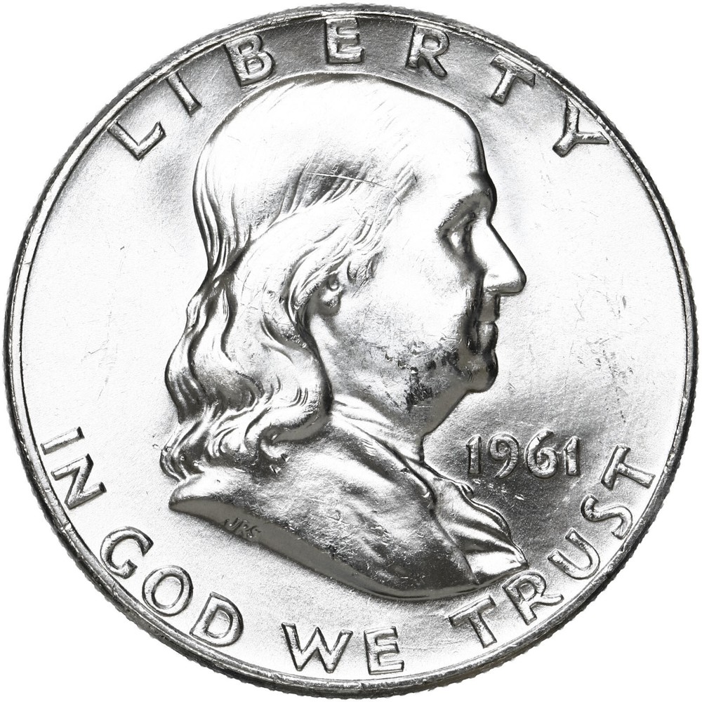 1961 D Franklin Half Dollar 90% Silver BU