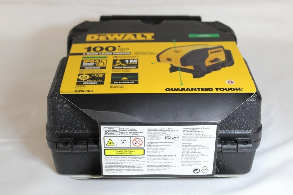 DeWalt DW083CG 100' Range 3 Beam Laser Pointer Level