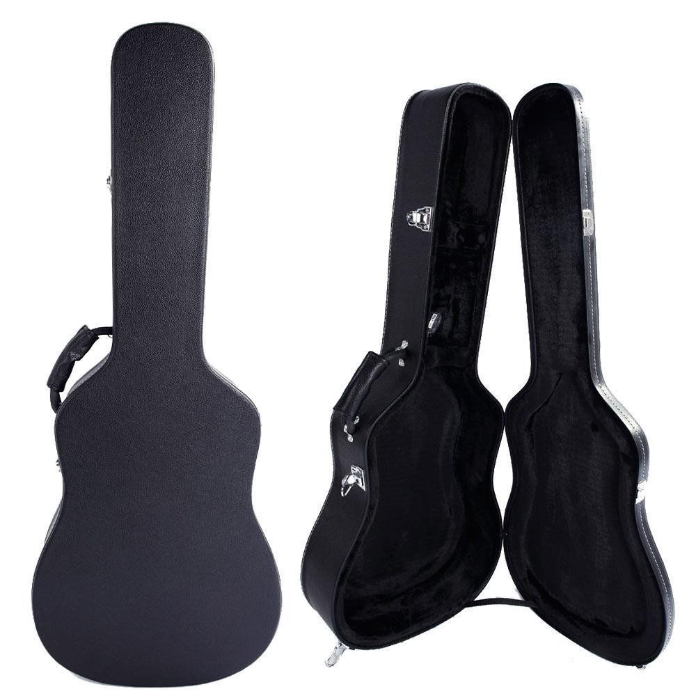 Glarry 41" Flat Surface Artificial Leather Acoustic Guitar Hard Shell Case US