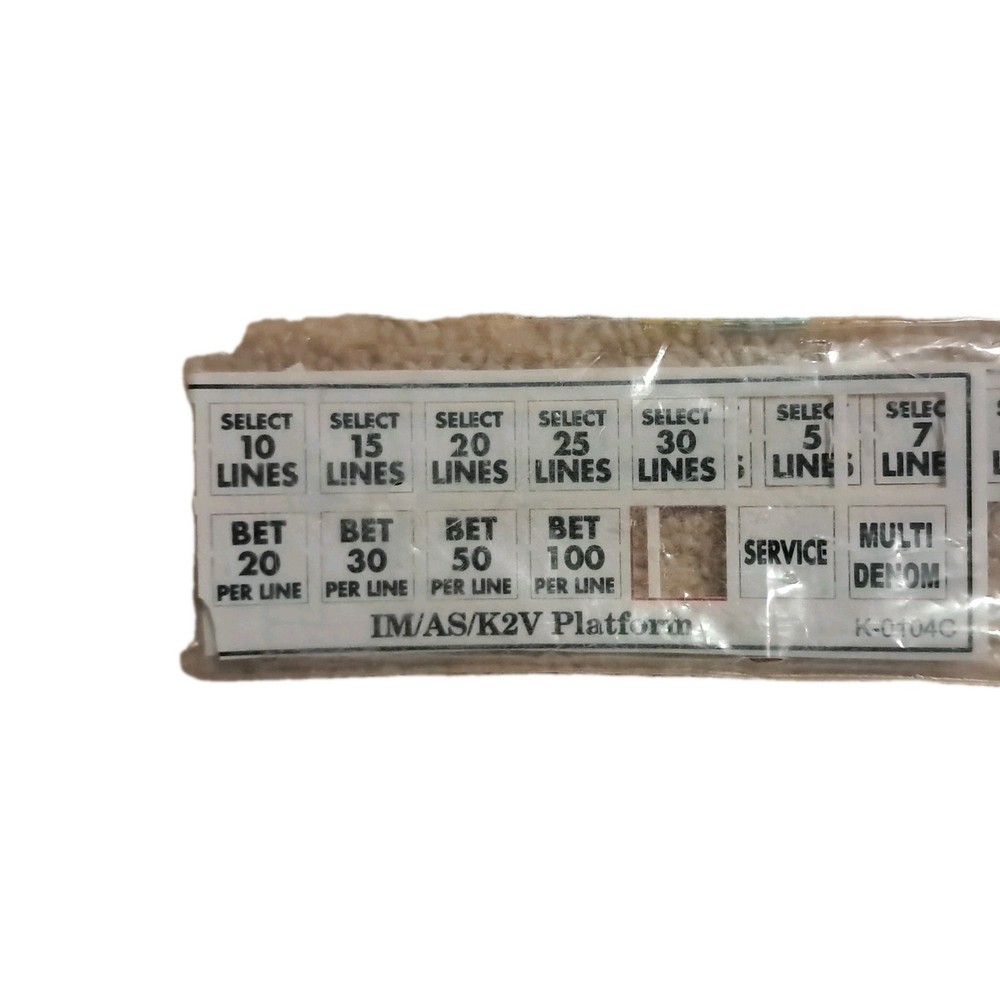 Slot Machine Replacement Button Inserts