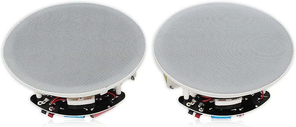 Herdio 2*6.5" Flush Mount Ceiling Stereo Speakers w/ Bluetooth Amplifier