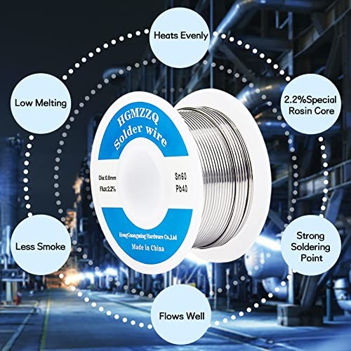 60/40 Tin Lead Solder Wire with Rosin core for Electrical Soldering 0.8mm-50g 1