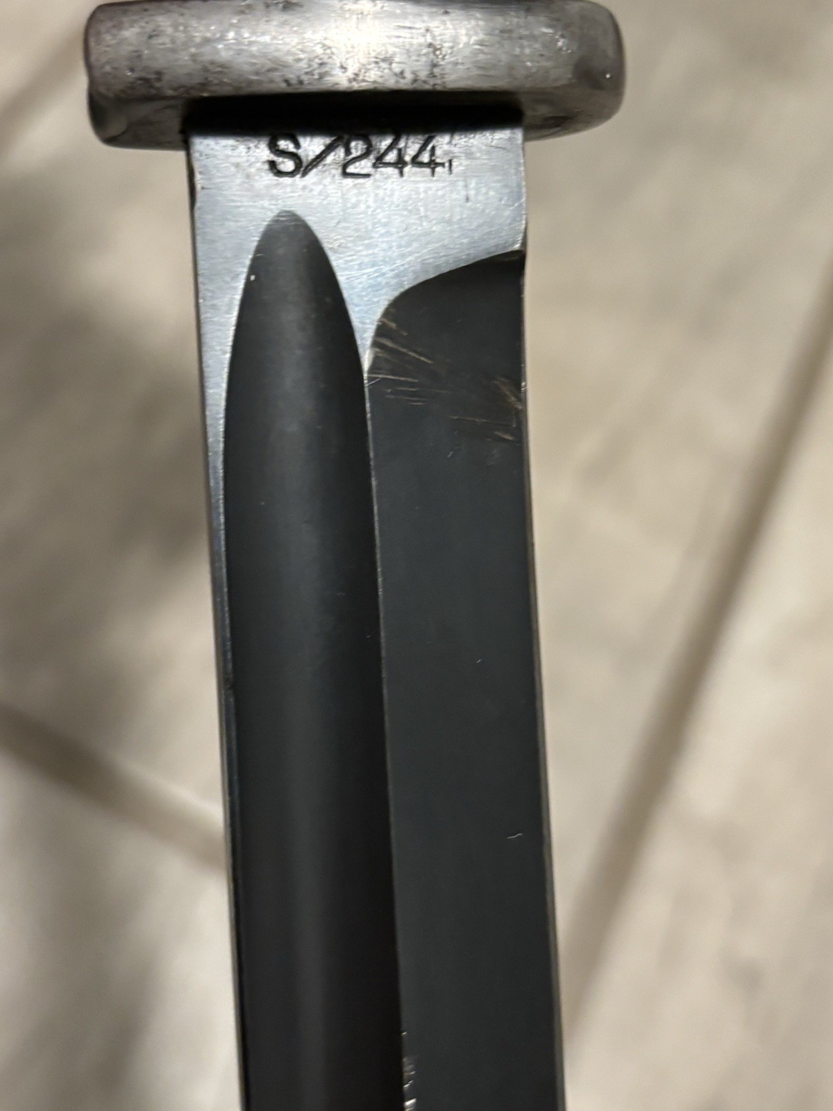 WWII German 98K Bayonet with Scabbard Early S/244 Production