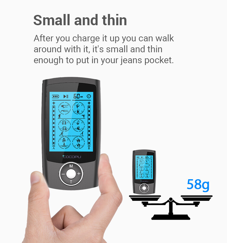 COCOPU 24 Modes Tens Unit Muscle Stimulator Machine Pulse Massager Pain Relief