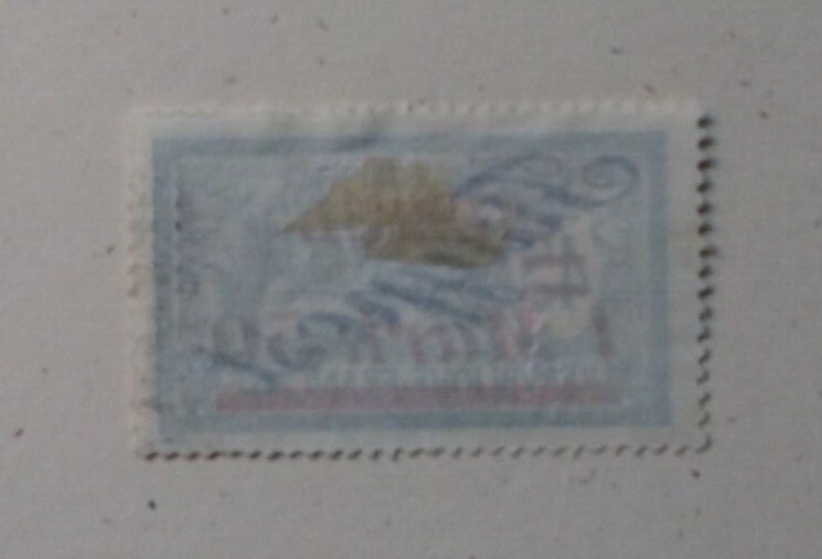 Memel Airmail Stamp, 1922, sc#C12, Mint, Hinged, NG