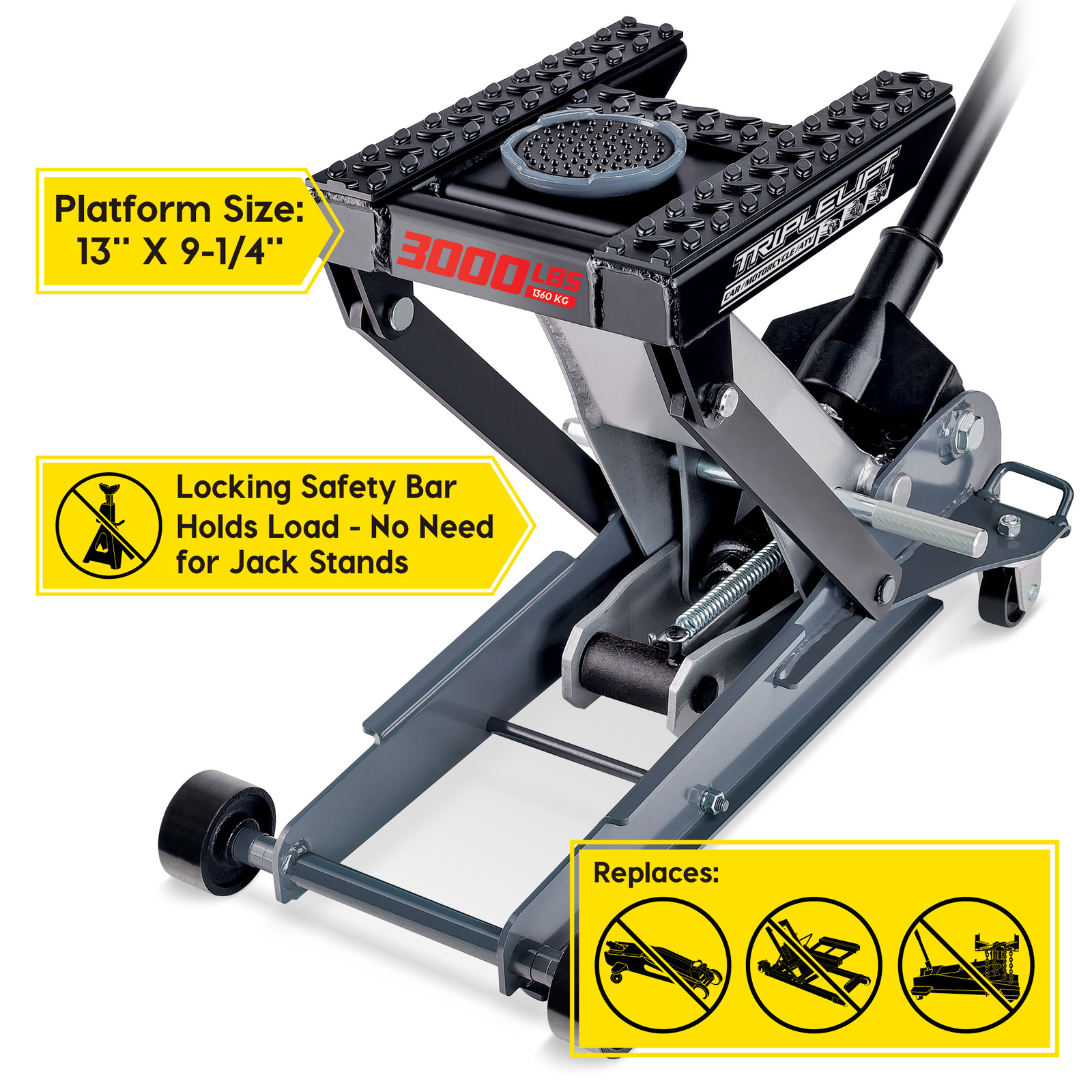 Powerbuilt 1.5 Ton Triple Lift Floor Jack - 620622E