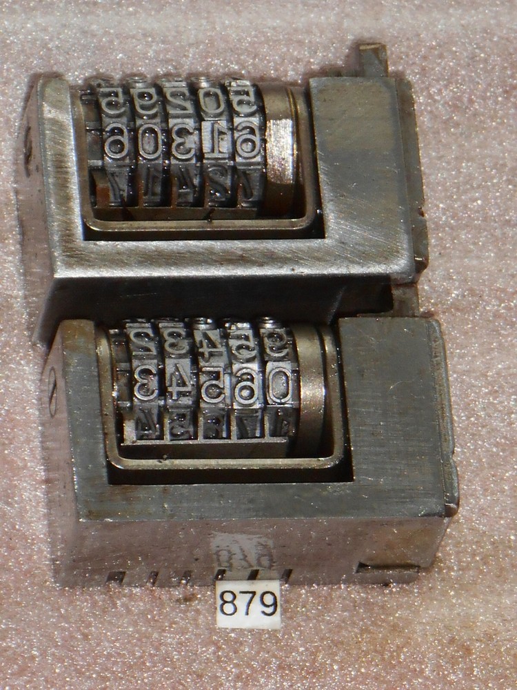 ATLANTIC | 2X letterpress numbering machine | 879