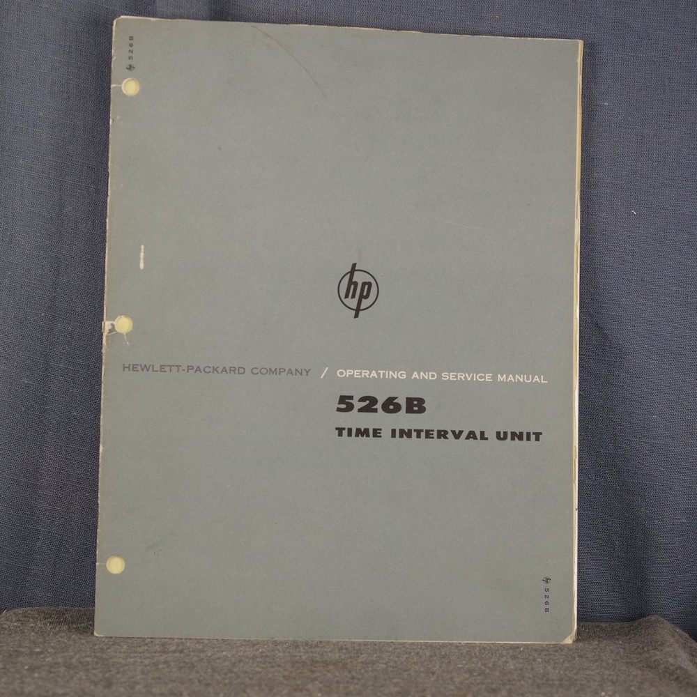 HP 526B Time Interval Unit Operating and Service Manual