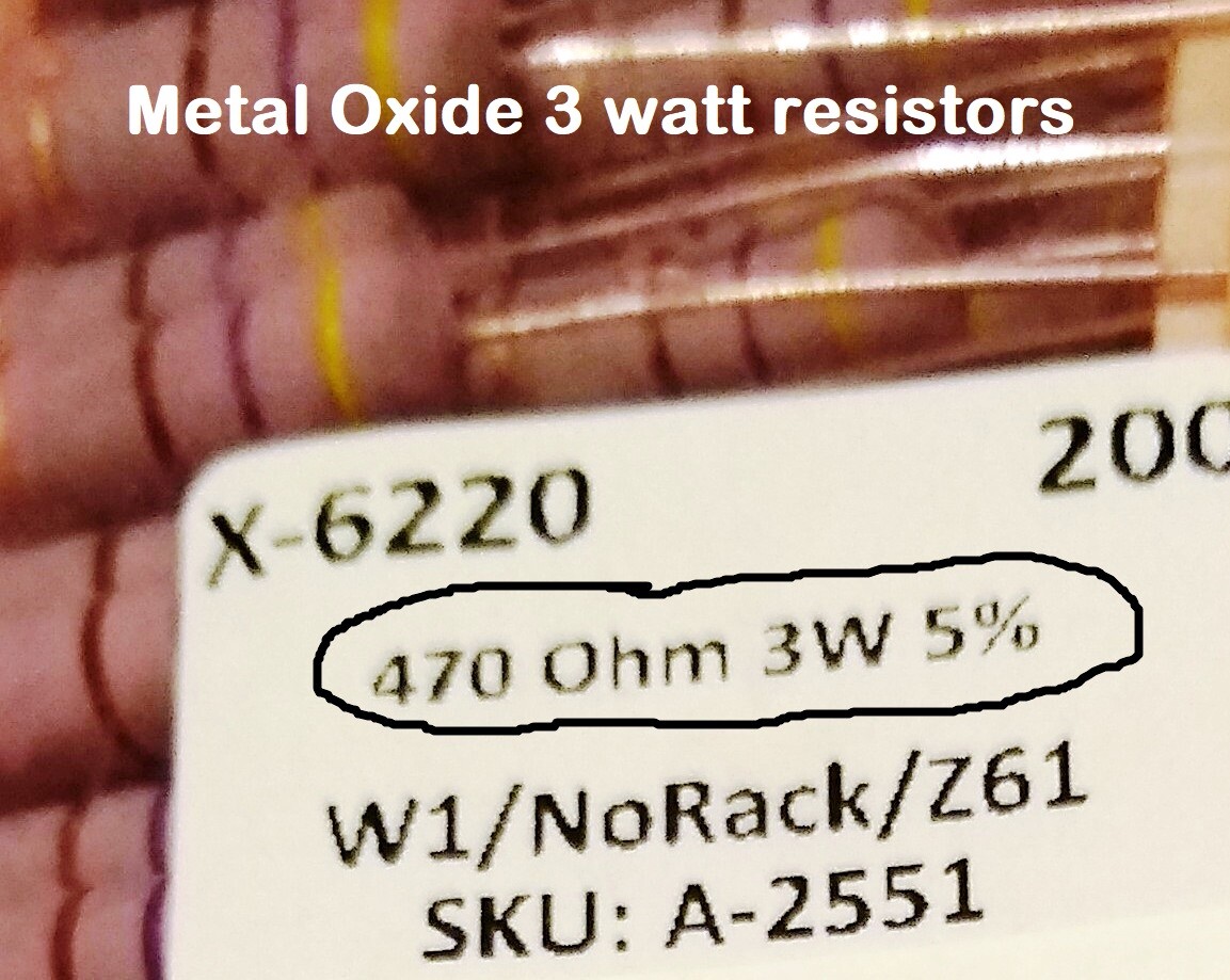 5 PCS 3Watt Metal Oxide Film Resistors 3W Resistor 5% YOU CHOOSE VALUE