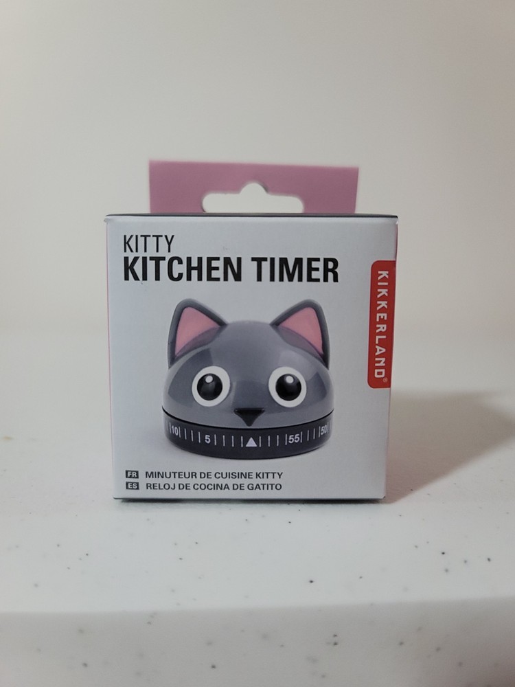 Kitty Kitchen Timer Cat Shaped Mechanical Timer Brand New