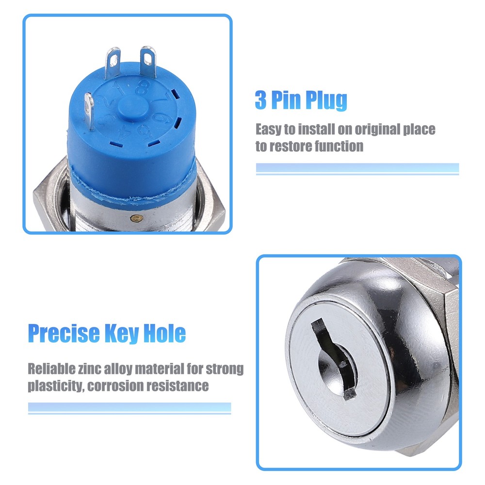 Single Set Ignition Starter on Off Switch Lock with Keys 4 Wheels Universal