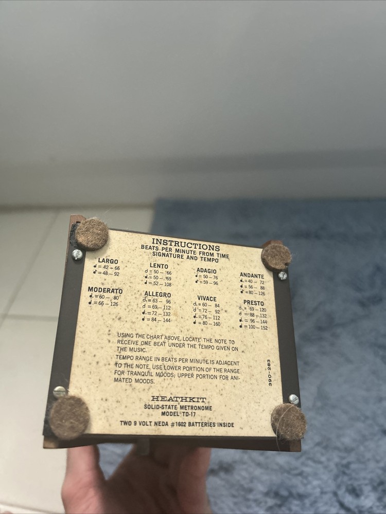 ^^ HEATHKIT SOLID STATE METRONOME MODEL TD-1257 (MAS79)