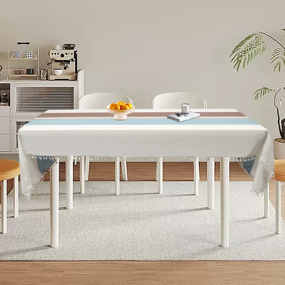Rectangle Table Cloths Rustic Tablecloth Table Cover Waterproof 140*300cm US