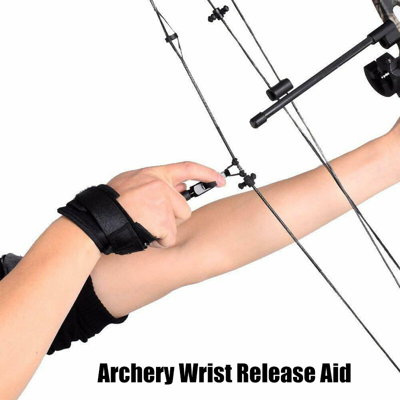 Compound Bow Release Aid Trigger Caliper Adjustable Wrist Strap Archery Shooting