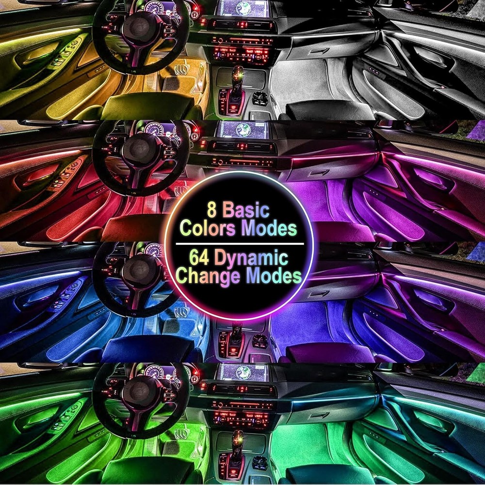 Car Interior LED Strip Lights USB Powered 5V Ambient Kit