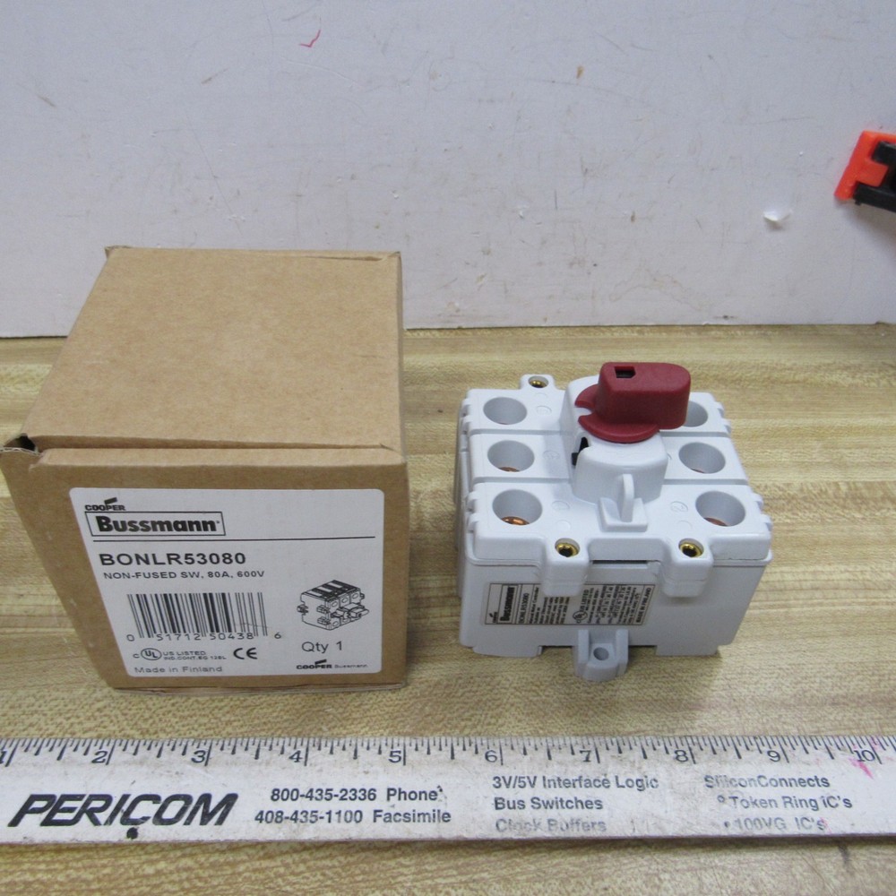 SWITCH High Current 3PST 3 Phase 80A 600V BUSSMANN BONLR53080