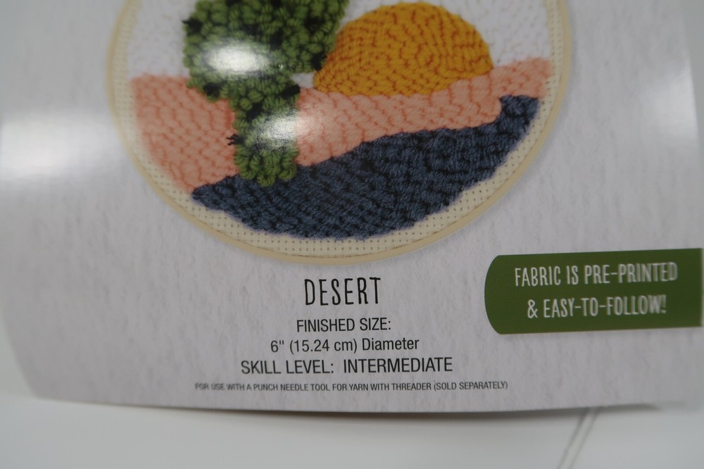 NEEDLE CREATIONS PUNCH NEEDLE KIT DESERT NIB